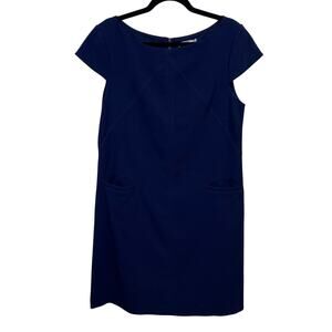 Eliza J Blue Cap Sleeve Shift Dress Women’s 14